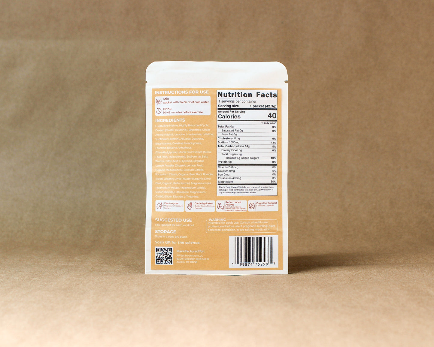 Strength Training Mix - Electrolytes & Carbs for Lifters